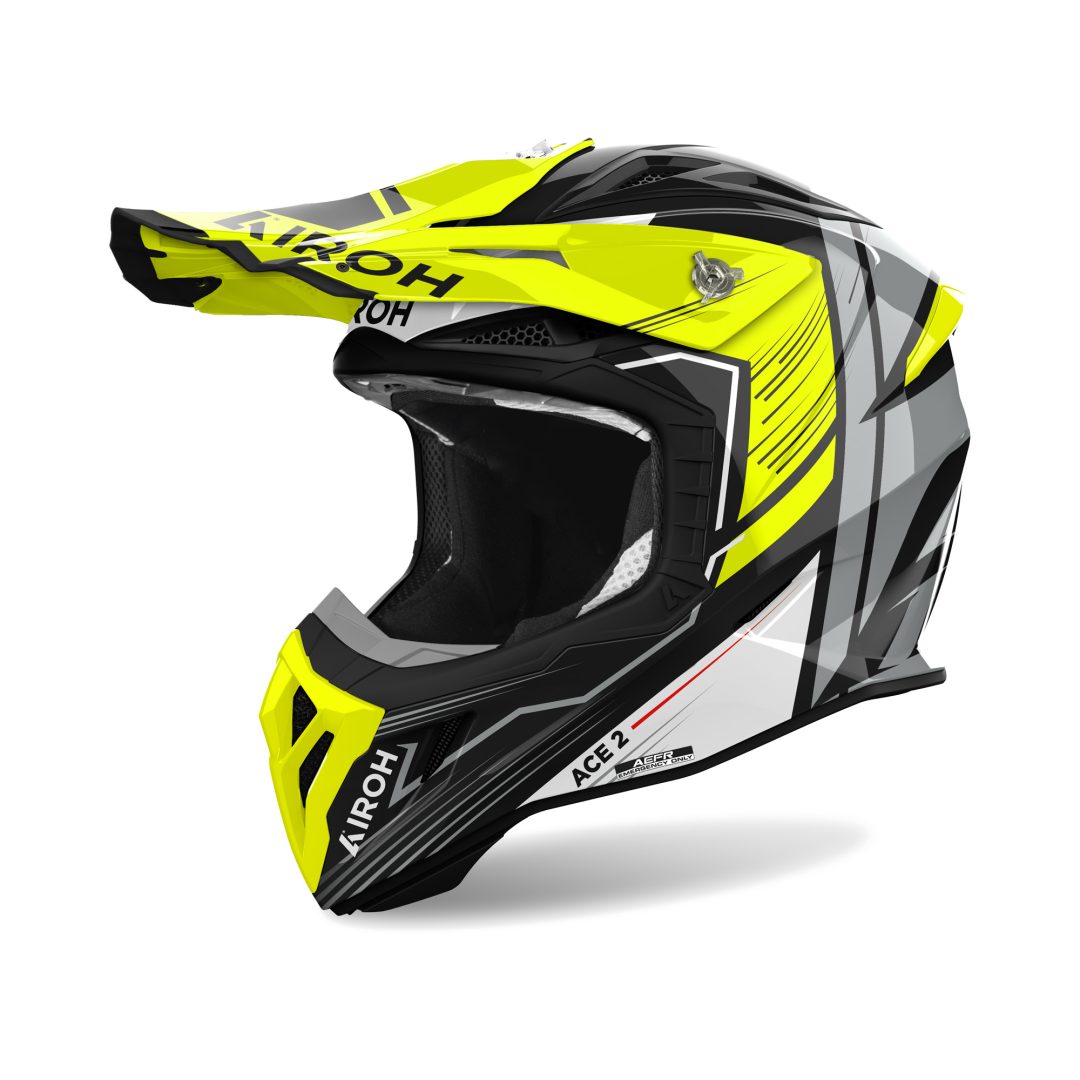 Airoh Aviator Ace 2 Engine Geel - Zwart XL