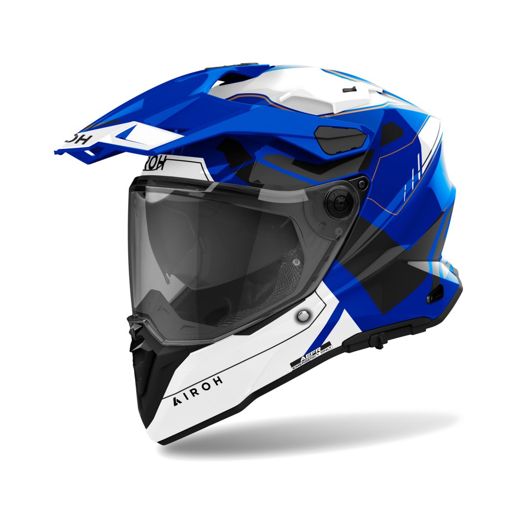 Airoh Commander 2 Reveal Wit - Blauw M