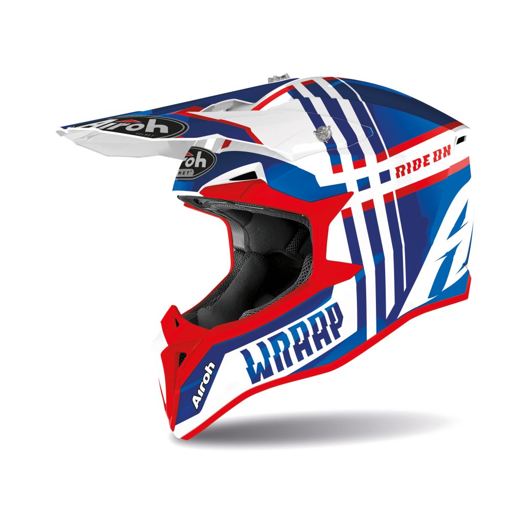 Airoh Wraap Broken Jeugd Blauwe print S