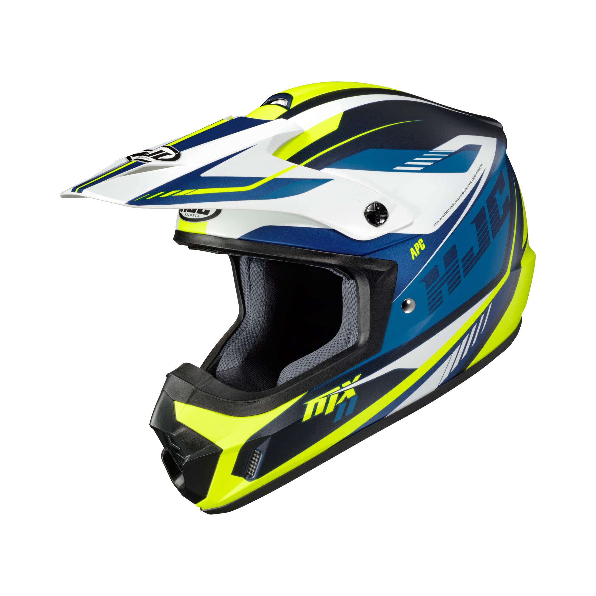HJC CS-MX II Drift Blauw - Geel L