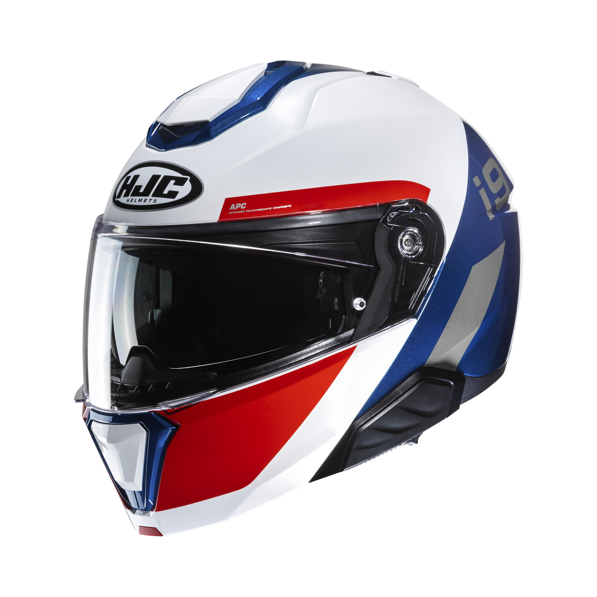 HJC i91 Bina Wit - Blauw XL - Afbeelding 2