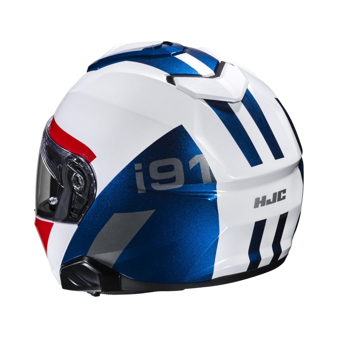 HJC i91 Bina Wit - Blauw XXL