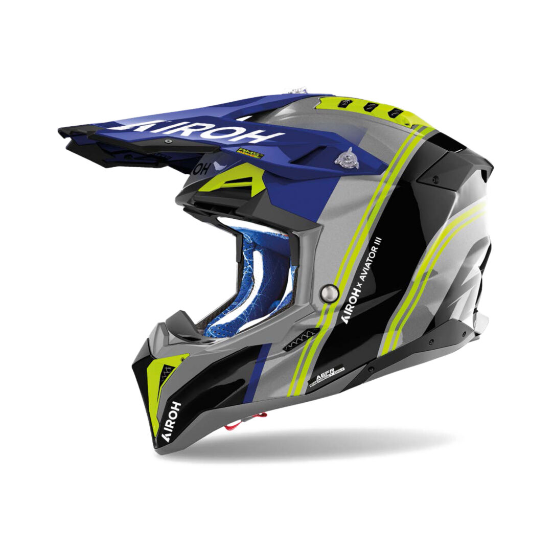 Airoh Aviator 3 Hima Blauw / Grijs XXL