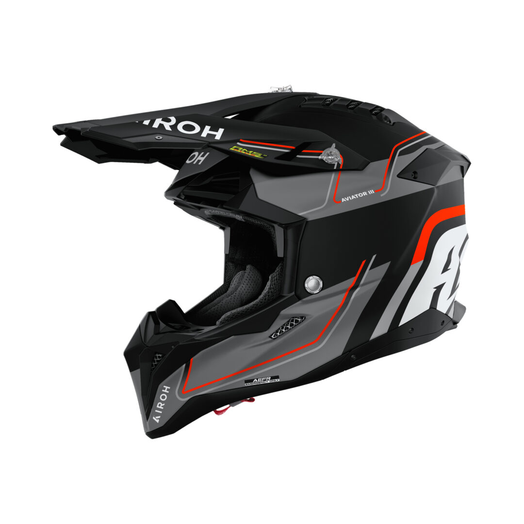 Airoh Aviator 3 Leader Zwart / Oranje L