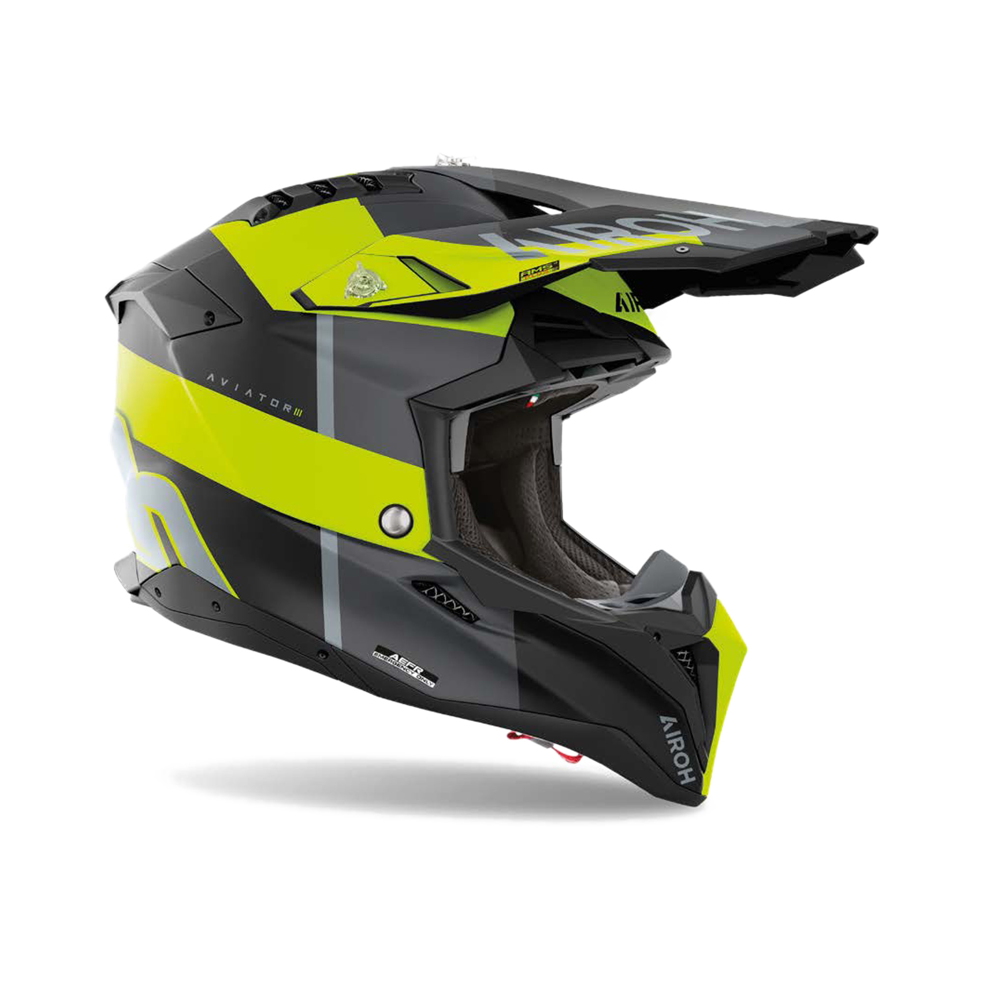 Airoh Aviator 3 Monarch Grijs / Geel XXL - Afbeelding 2