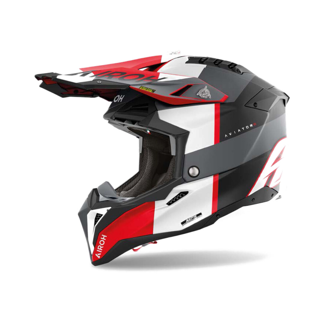 Airoh Aviator 3 Monarch Grijs / Wit XXL