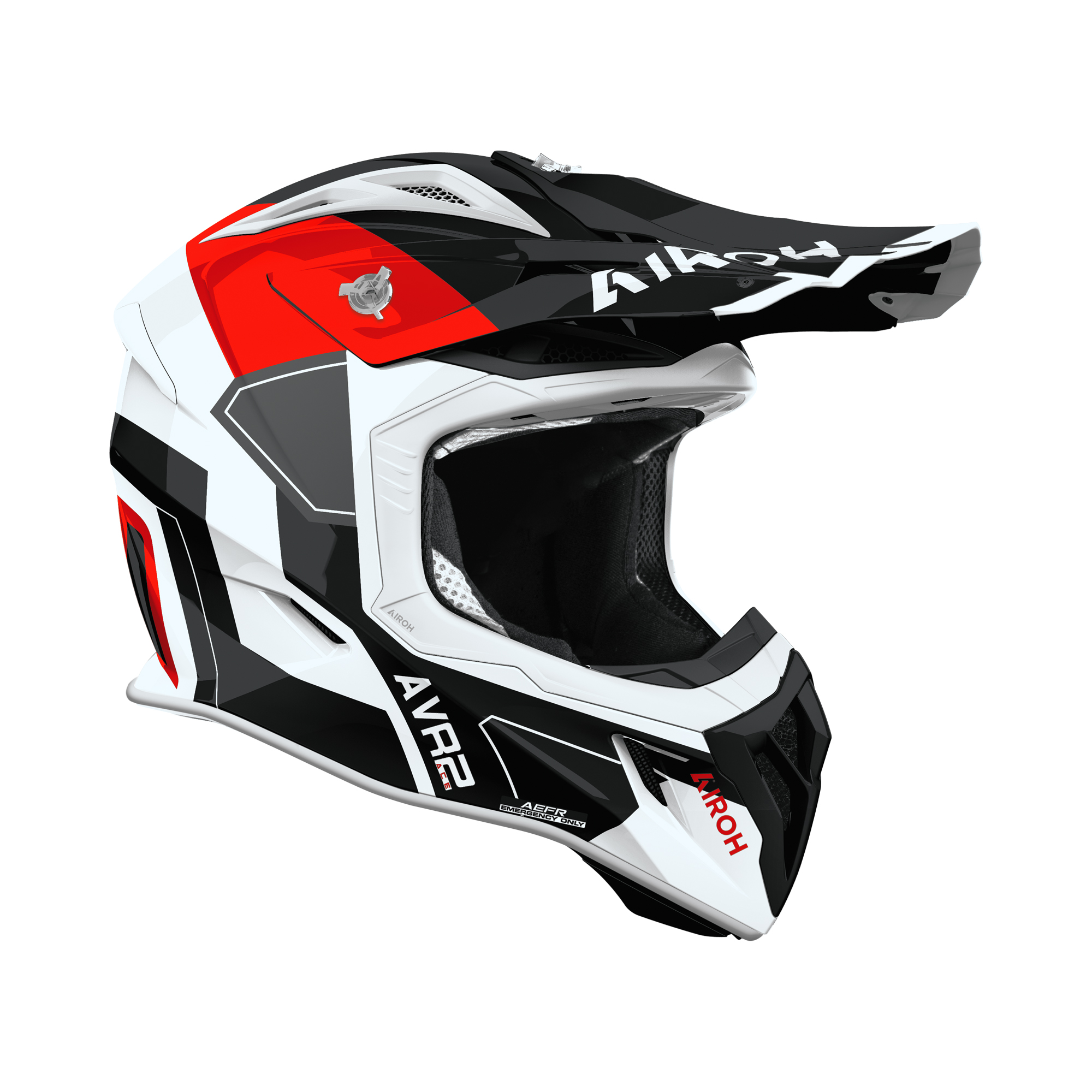 Airoh Aviator Ace 2 Shield Wit / Rood M - Afbeelding 2