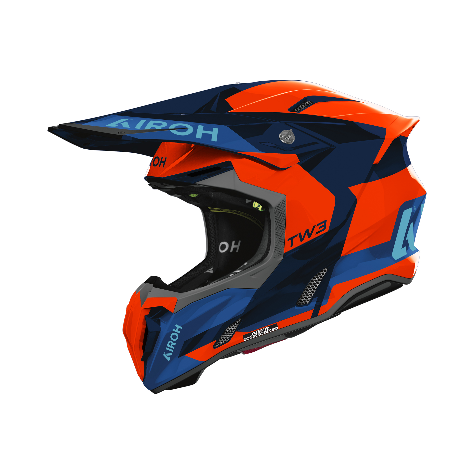 Airoh Twist 3 Fancy Blauw / Oranje XXL