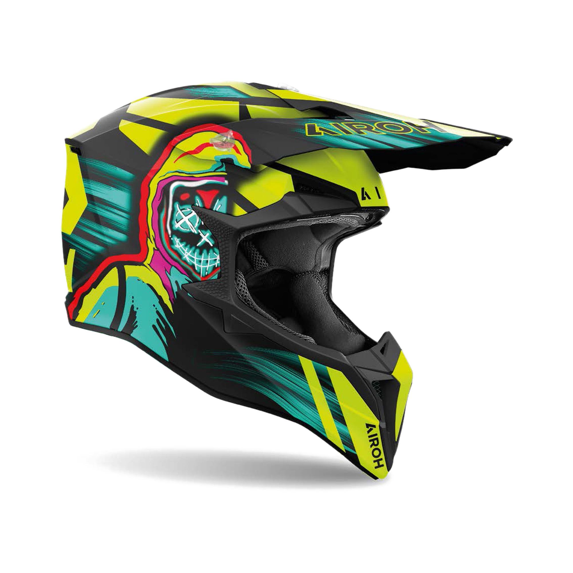 Airoh Wraaap Cyber Geel / Blauw XXL - Afbeelding 2