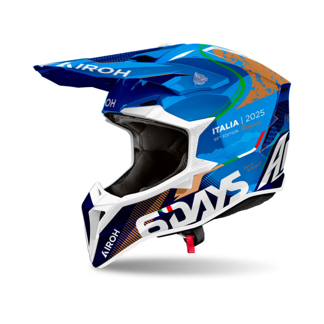 Airoh Wraaap Six Days Italy 2025 Blauw / Geel S