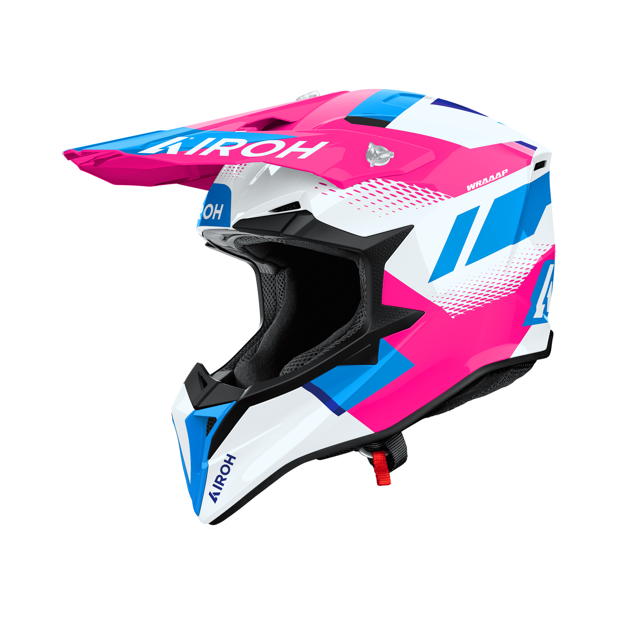 Airoh Wraaap Vision Wit / Roze M