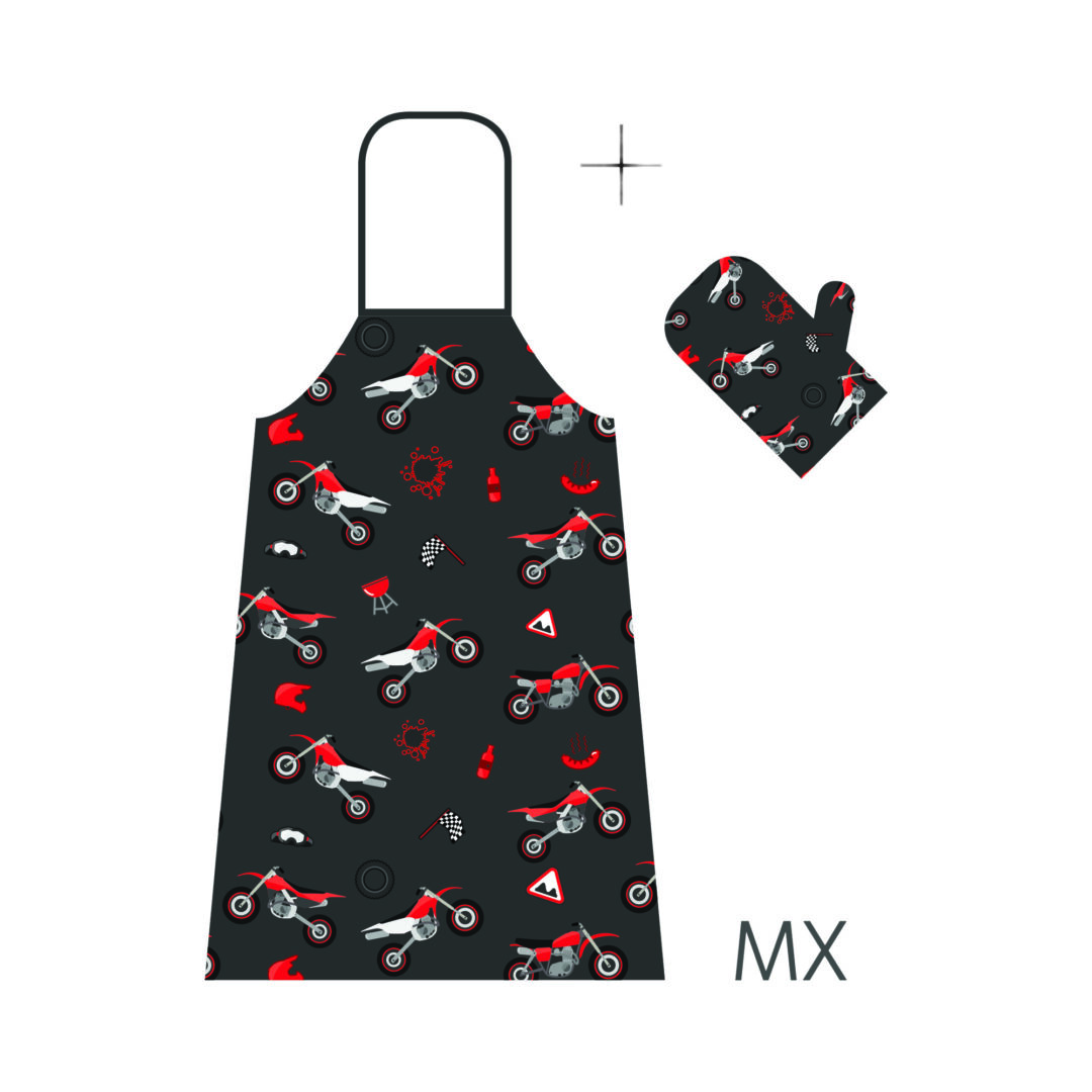 Apron and oven mitt MX