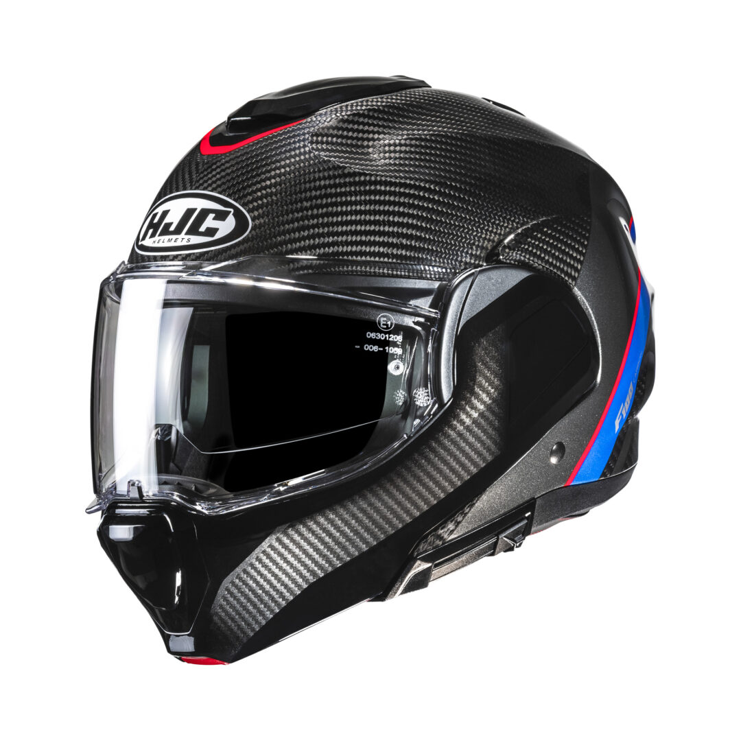 HJC F100 Carbon Stan Zwart / Blauw XXL