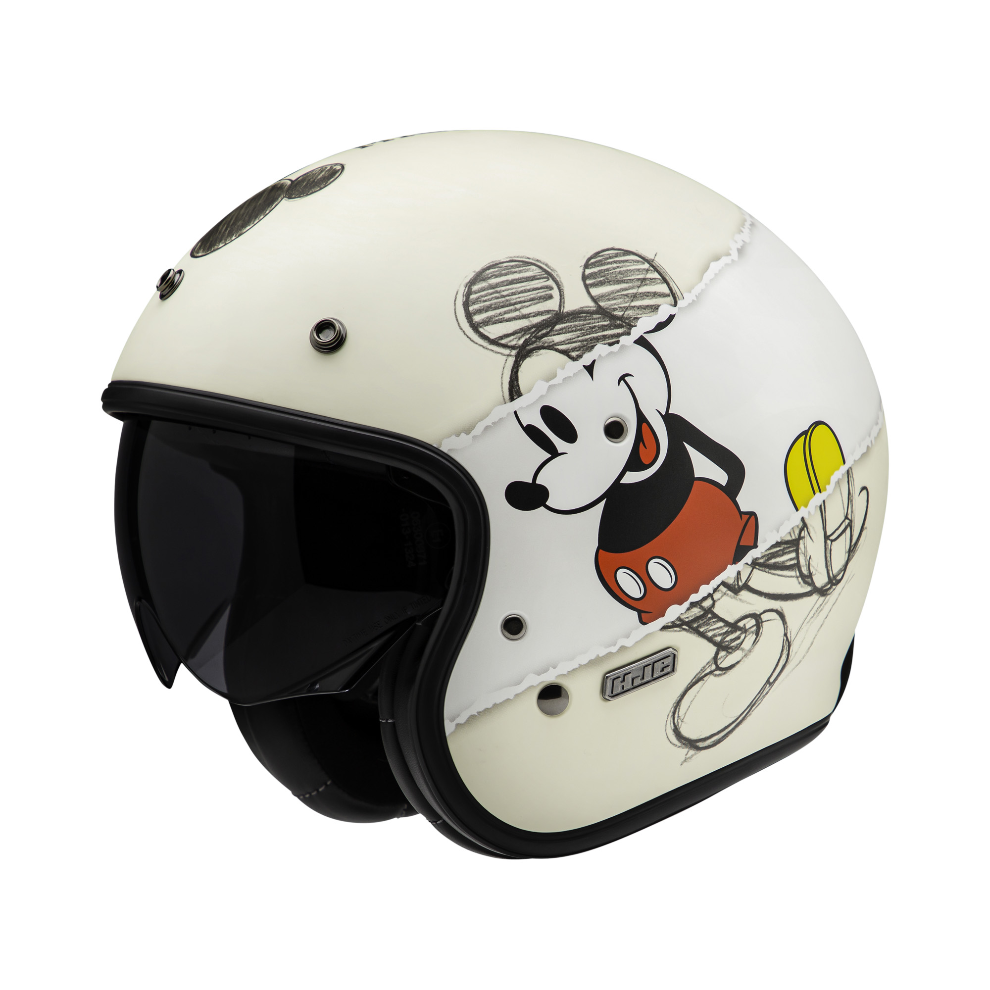 HJC V31 Disney Mickey sketch Wit / Geel XS