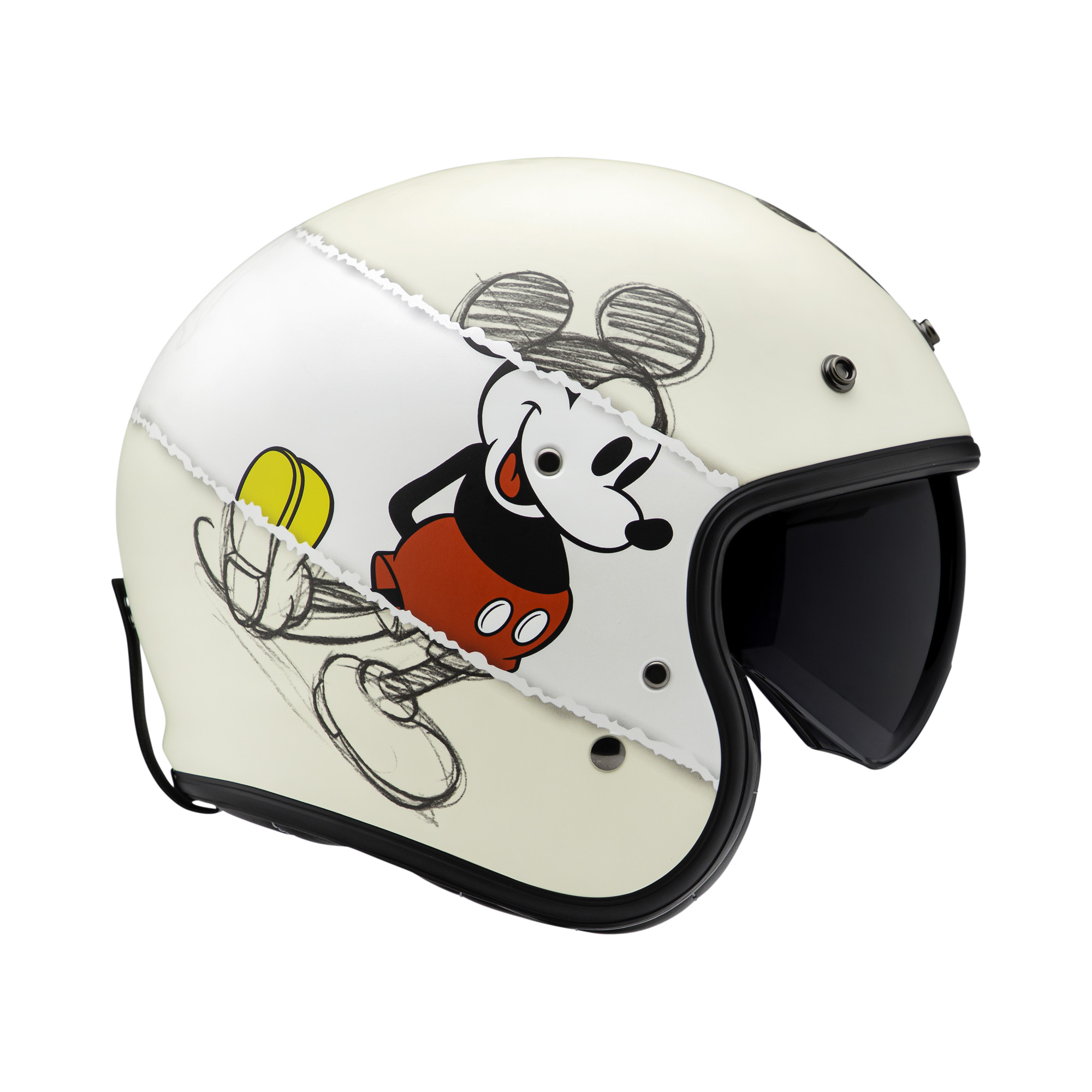 HJC V31 Disney Mickey sketch Wit / Geel XS - Afbeelding 3