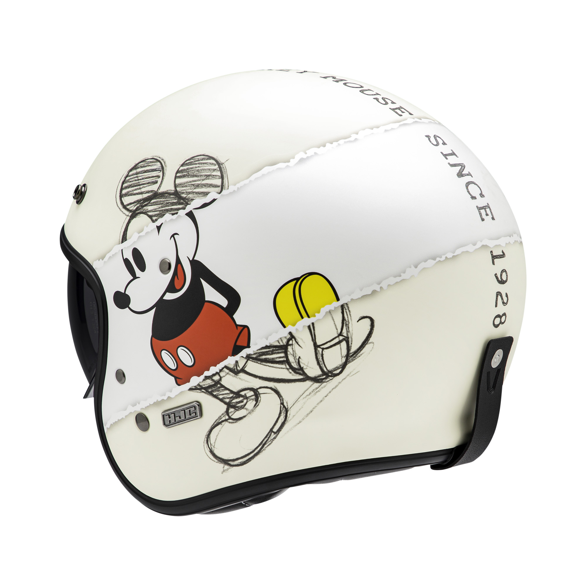 HJC V31 Disney Mickey sketch Wit / Geel XS - Afbeelding 4