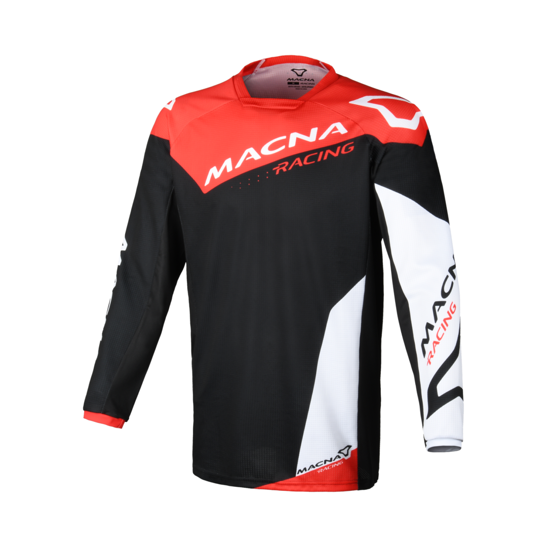 Macna Backyard-1 MX shirt Zwart / Rood XXL