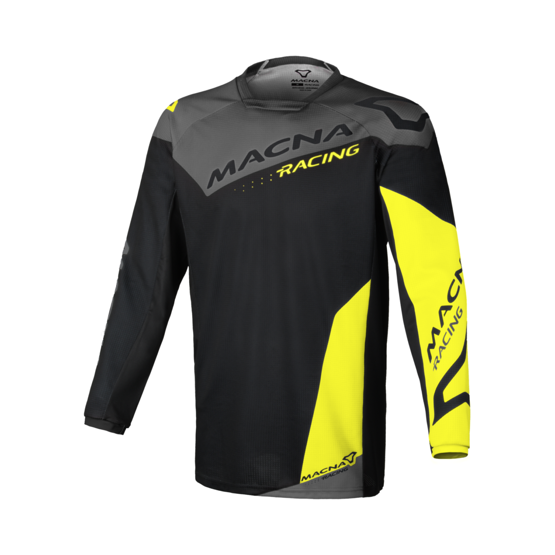 Macna Backyard-1 MX shirt Zwart / Geel XL