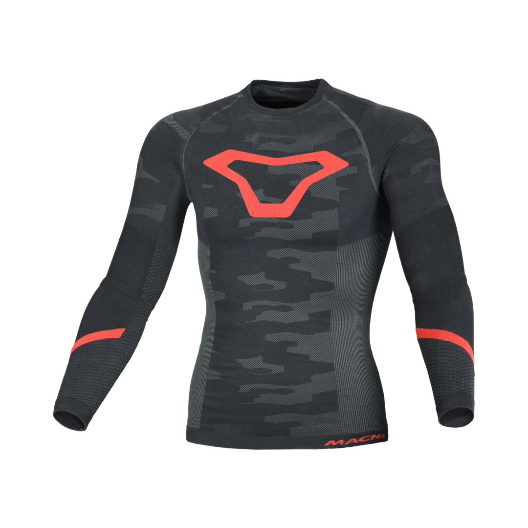 Macna Baselayer All-season Shirt Zwart / Rood L_XL