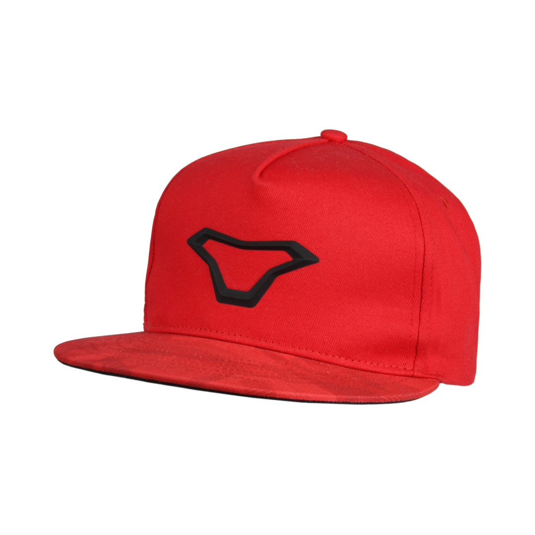 Macna Snapback Cap, 3D Logo Rood / Zwart