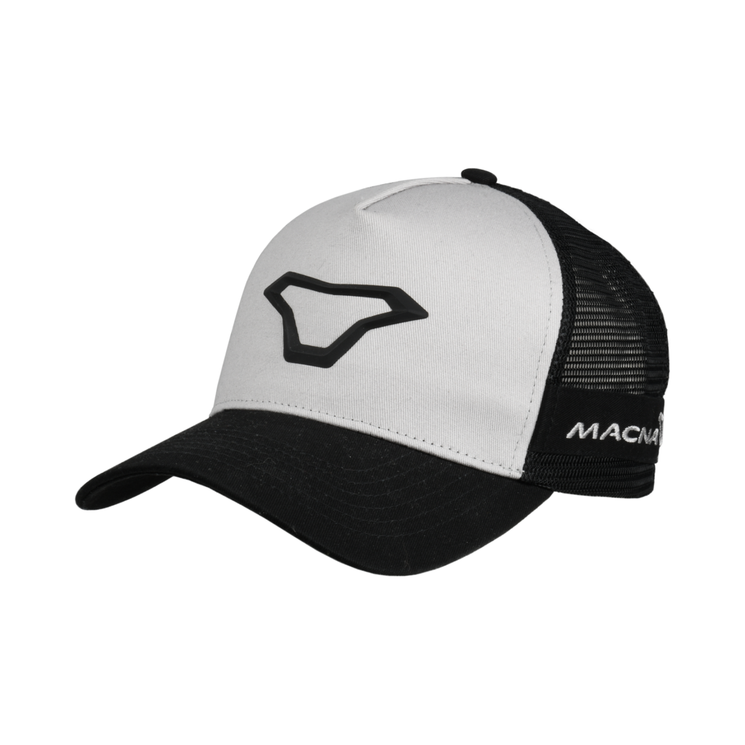 Macna Trucker Cap, 3D Logo Zwart / Grijs