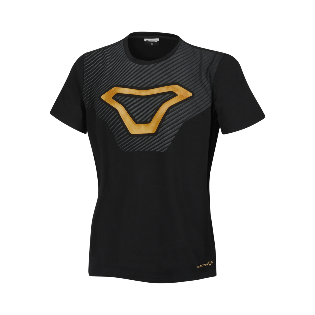 Macna Logo Shirt Dames Zwart / Geel XXL