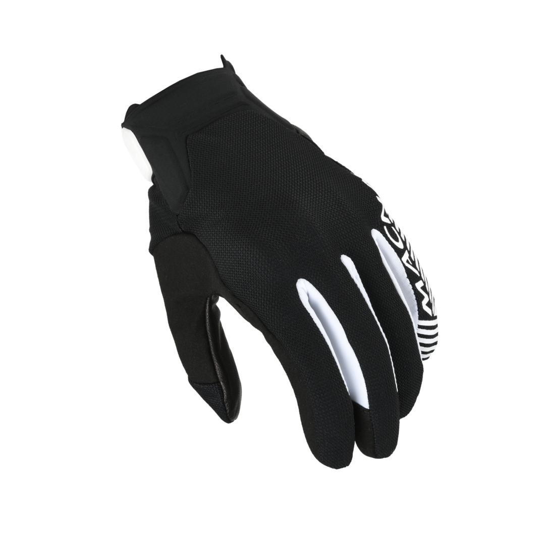 Macna Obtain Leer Zwart / Wit XL