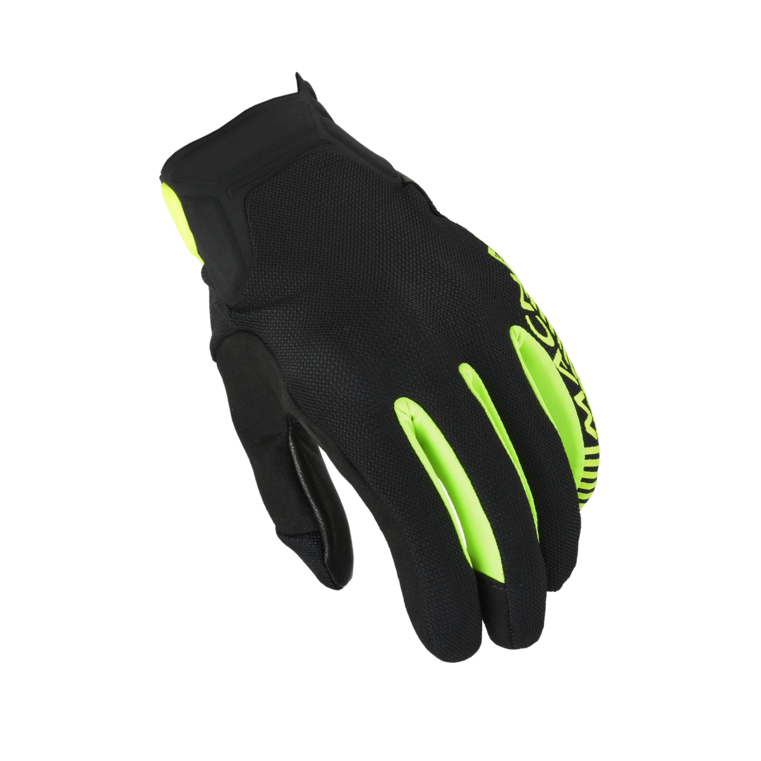 Macna Obtain Leer Fluorescerend geel XXL