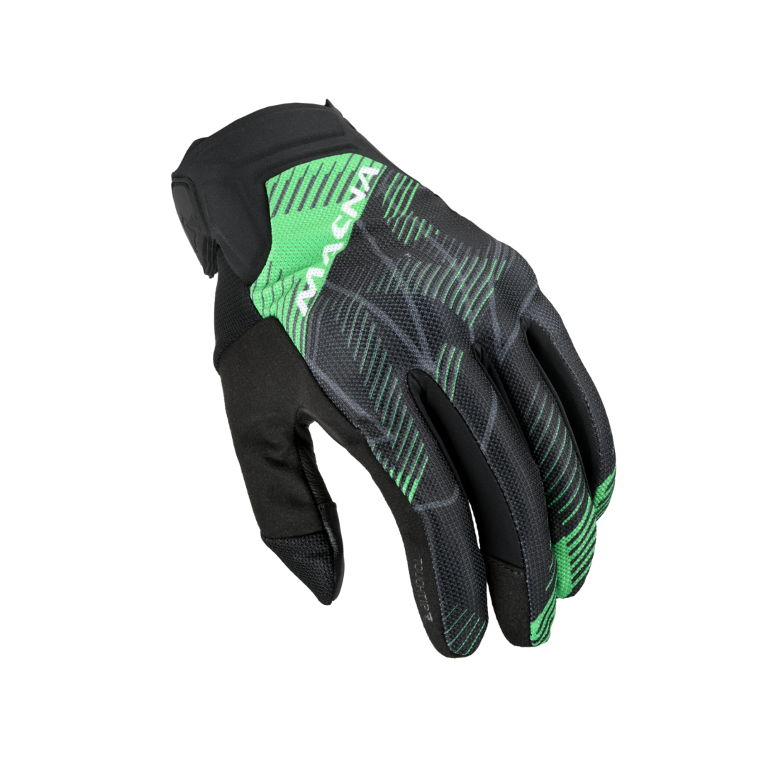 Macna Obtain Leer Zwart / Groen XXL