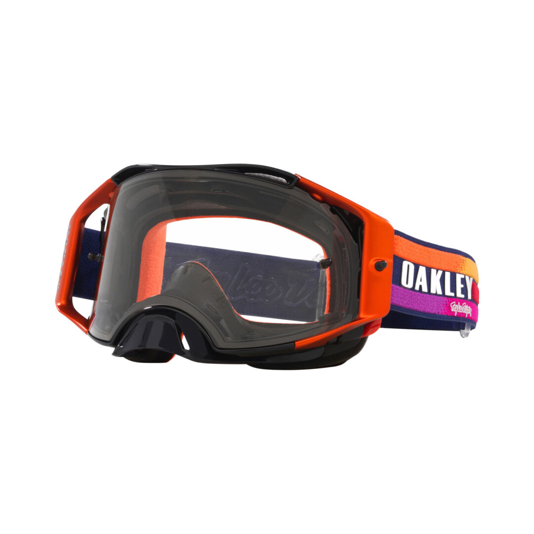 Oakley Airbrake MX TLD Navy Sunrise - Clear Oranje / Blauw