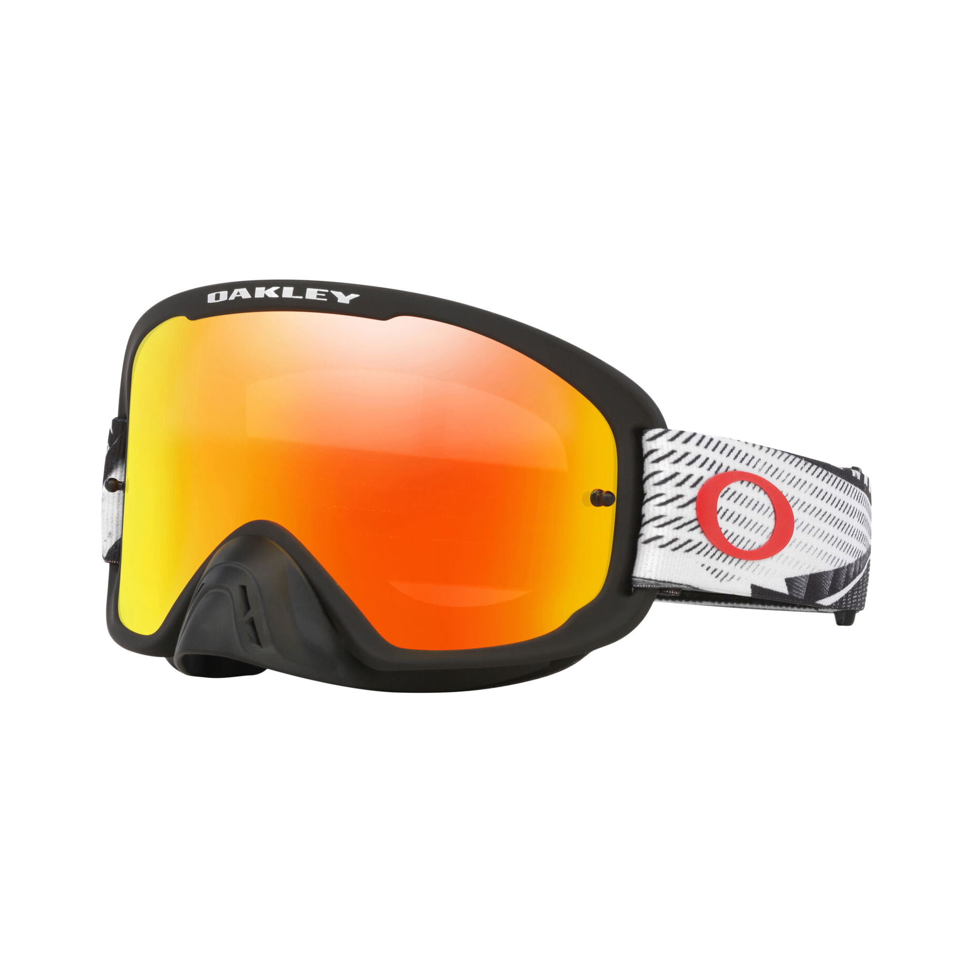 Oakley O Frame 2.0 Pro MX Black Forge - Fire Iridium Zwart / Rood