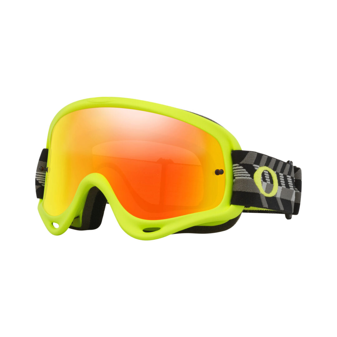 Oakley O Frame MX Black Empire - Fire Iridium Zwart / Geel