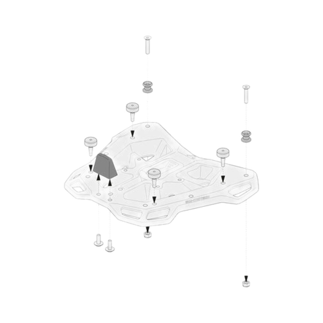 SW-Motech Adapterplaat Adventure-Rack Givi/Kappa Monokey GPT.00.152.35400/B