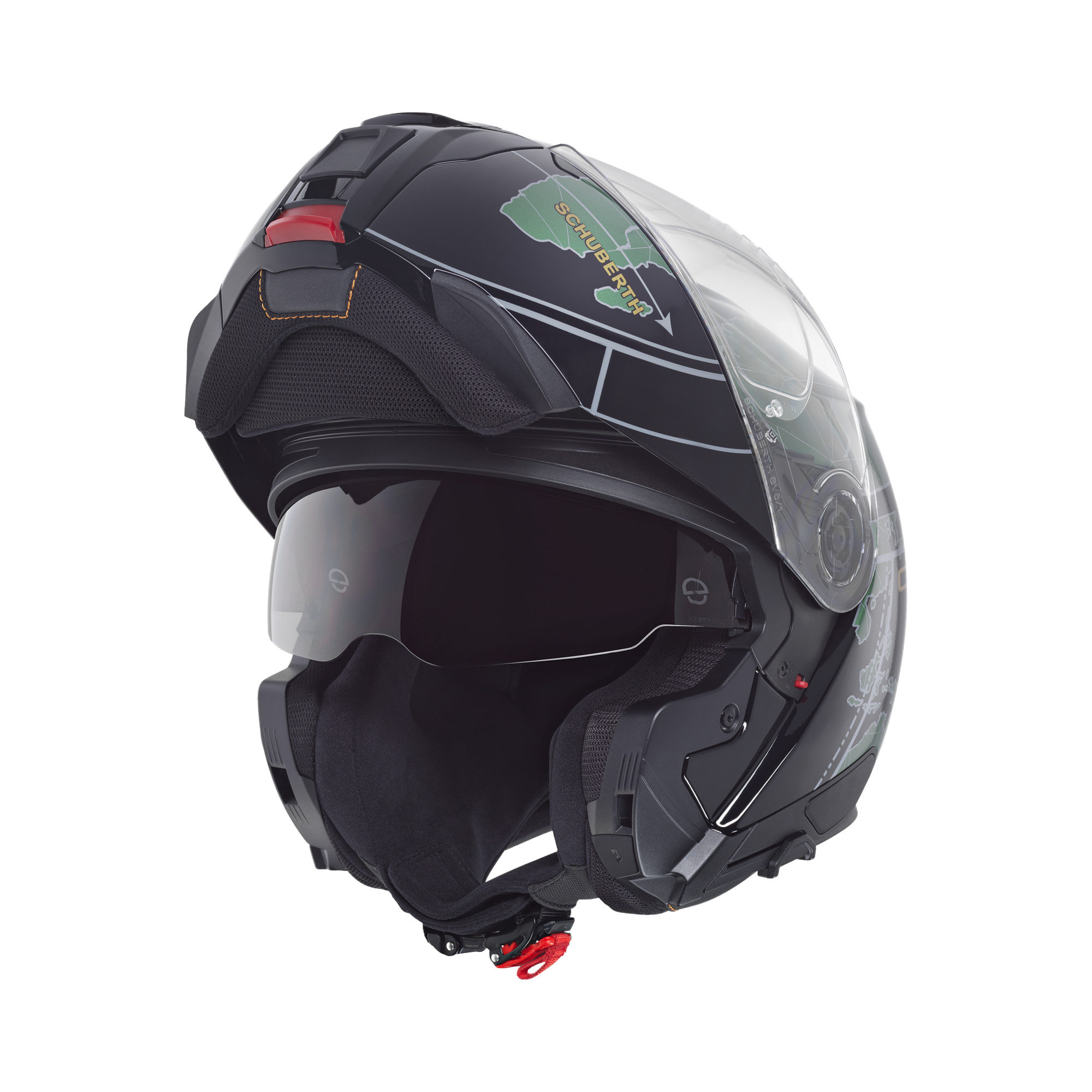 Schuberth C5 Globe Zwart / Groen 63 - Afbeelding 2