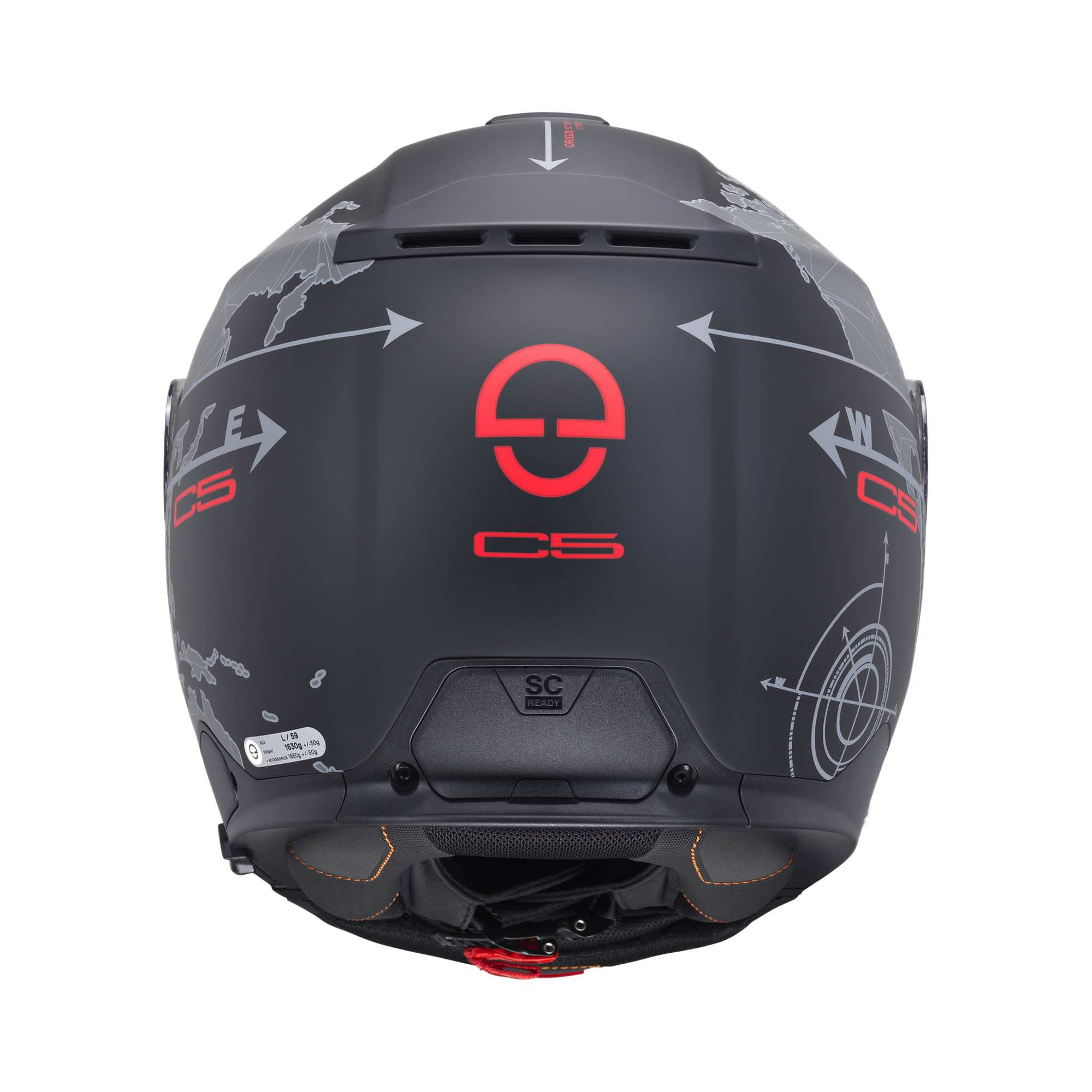 Schuberth C5 Globe Zwart / Grijs 61 - Afbeelding 4