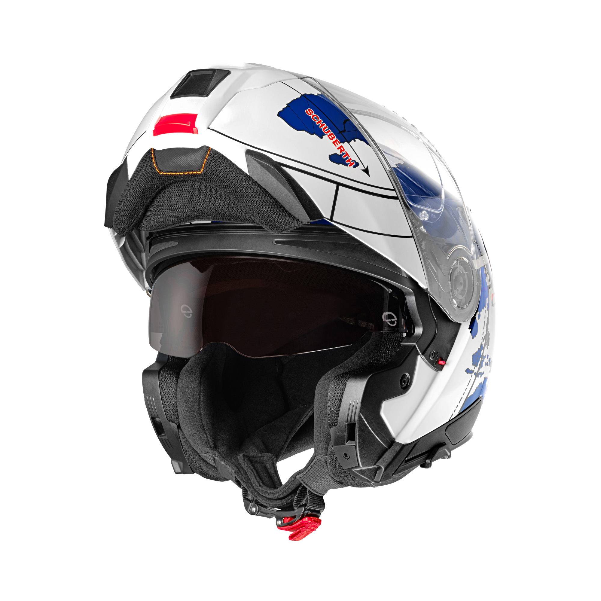 Schuberth C5 Globe Wit / Blauw 61 - Afbeelding 2