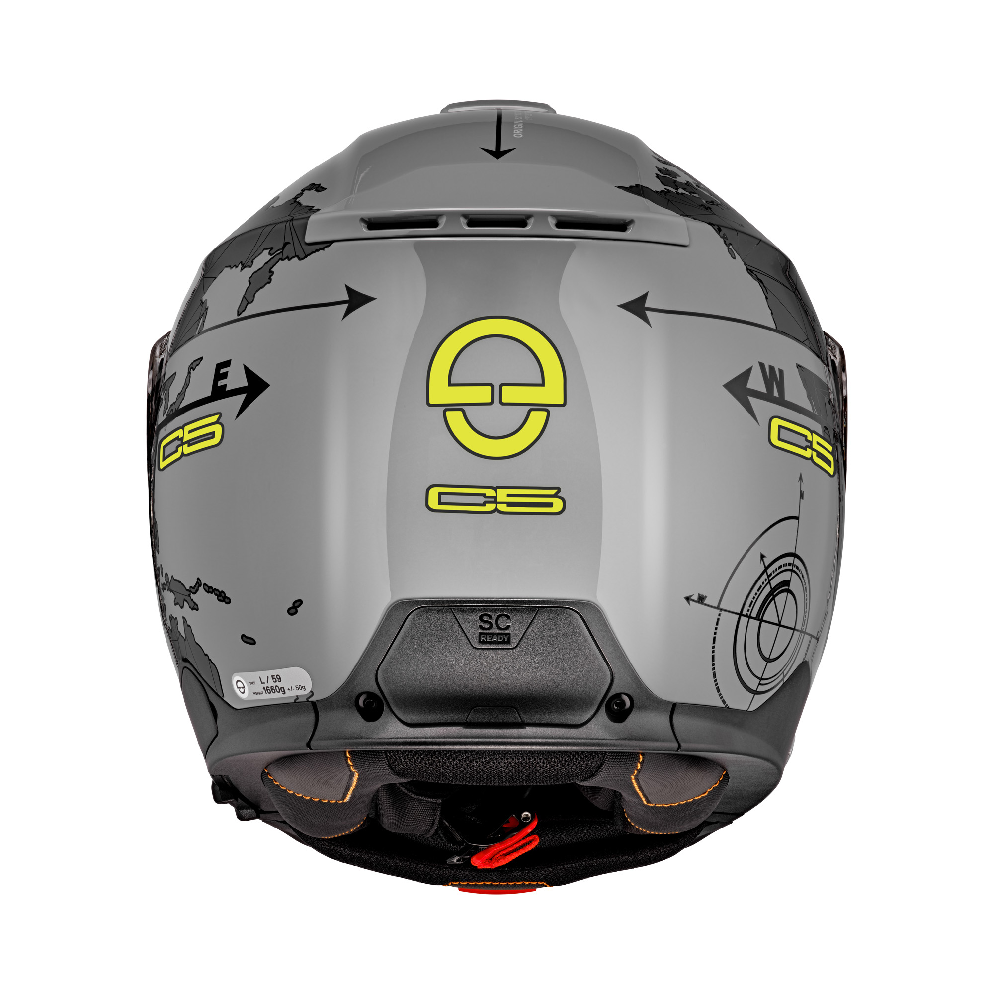Schuberth C5 Globe Grijs / Zwart 61 - Afbeelding 5