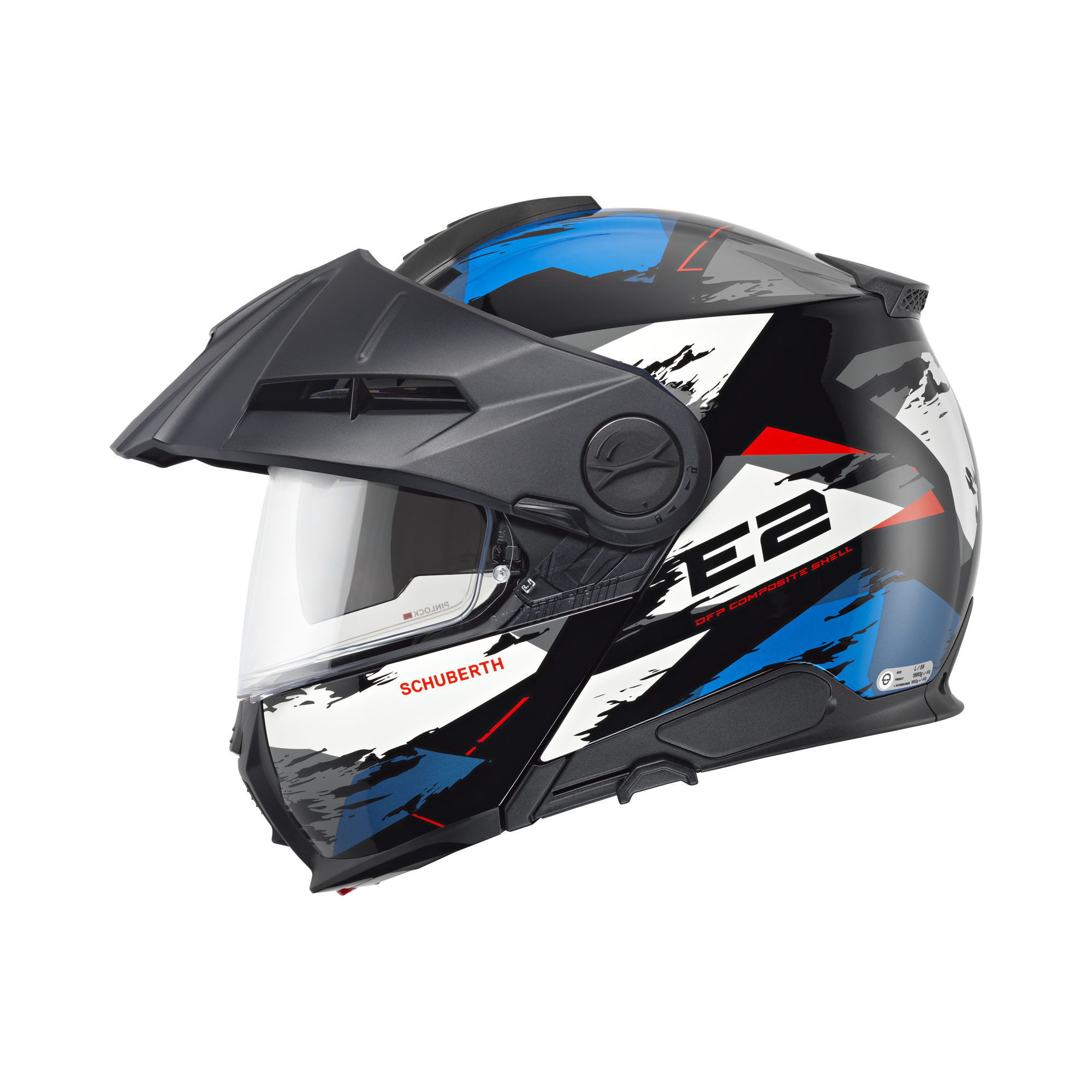 Schuberth E2 Trail Zwart / Blauw 63 - Afbeelding 3