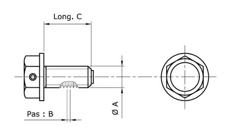 Tecnium - Oil Plug M16x1,50x14 W/O Magnet - Afbeelding 2