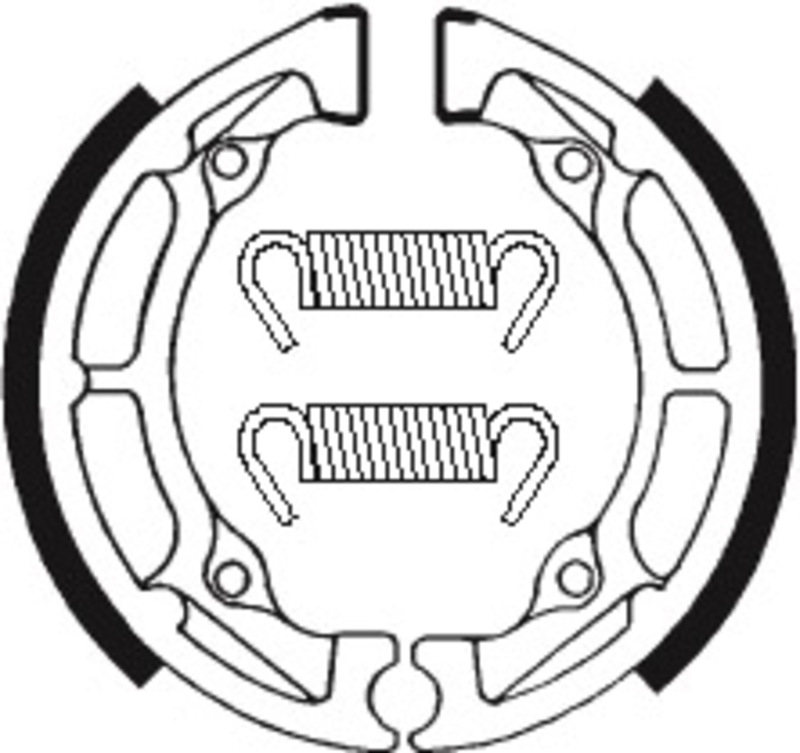 Tecnium - Brake Shoe BA020 Organisch voor Scooter/Street/Off-Road/ATV