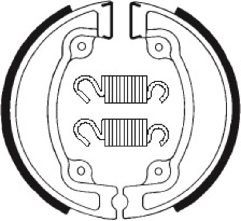 Tecnium - Brake Shoe BA041 Organisch voor Scooter/Street/Off-Road/ATV