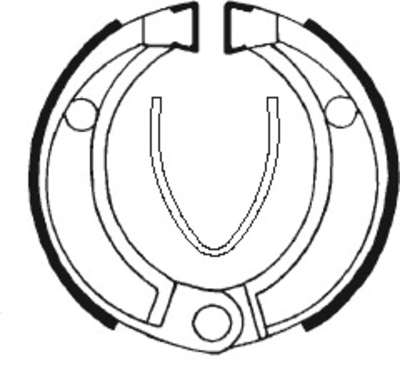 Tecnium - Brake Shoe BA043 Organisch voor Street/Off-Road/ATV