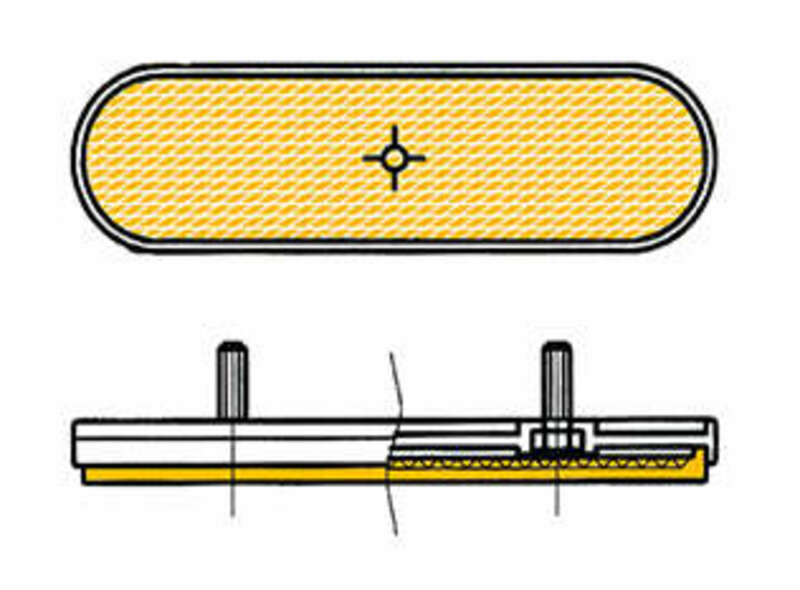 V Parts - Reflector 96x27mm Orange