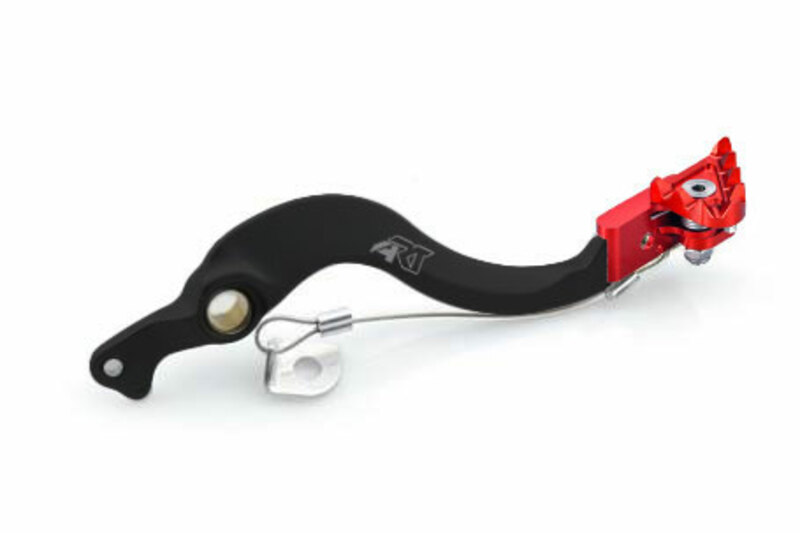 ART - Pedal Alu Black/Red Tip voor Gas Gas