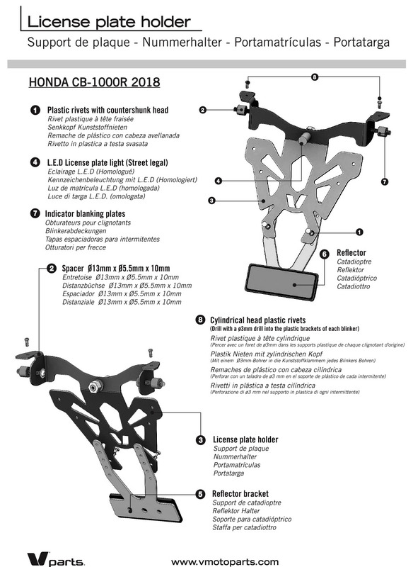 V Parts - Tail Tidy voor Honda CB1000R - Afbeelding 5