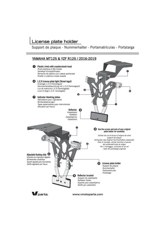 V Parts - Tail Tidy voor Yamaha MT-125 - Afbeelding 2