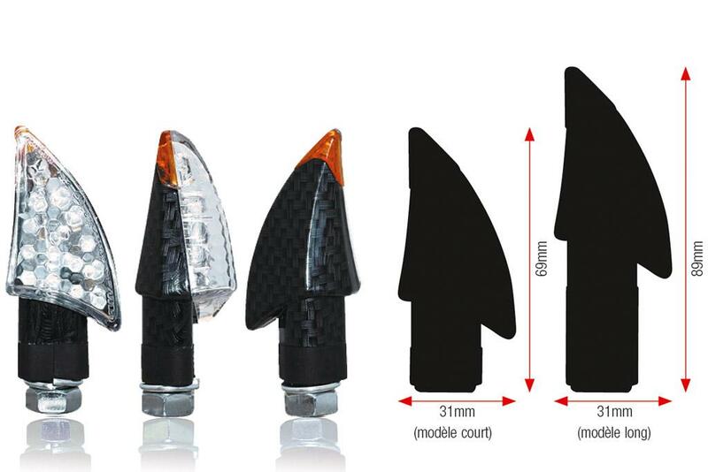 Bihr - Indicators Blade Univ. Long Bamboo Gehomologeerd Carbon Per Paar