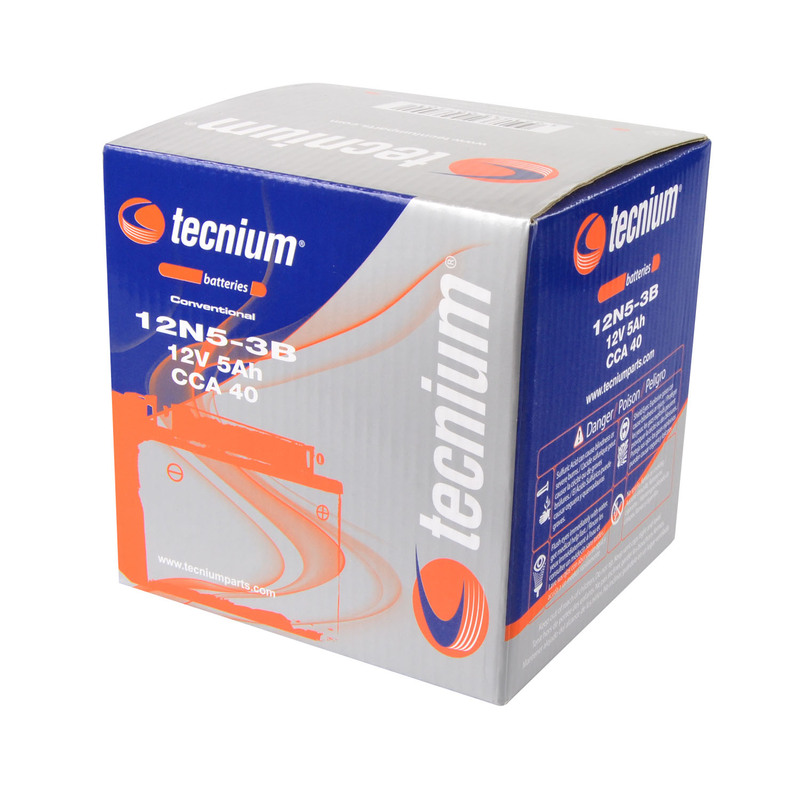 Tecnium - Battery 12N5.5-3B Conv met zuurpakket - Afbeelding 2