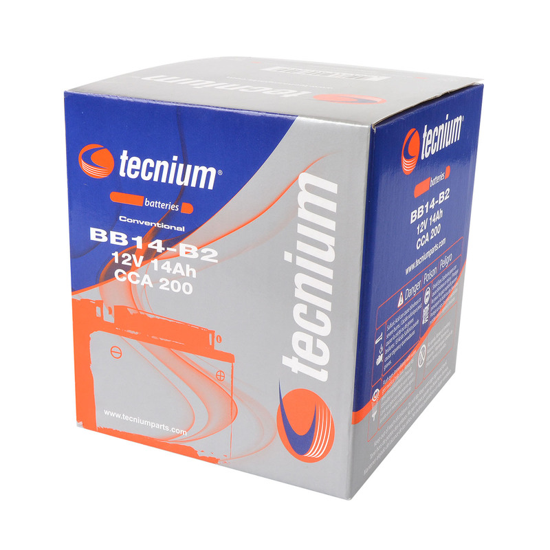 Tecnium - Battery BB14-B2 Conventioneel met Zuurpakket - Afbeelding 2