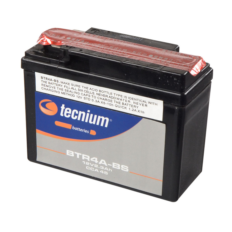 Tecnium - Battery Btr4a-Bs Mf w/ Acid